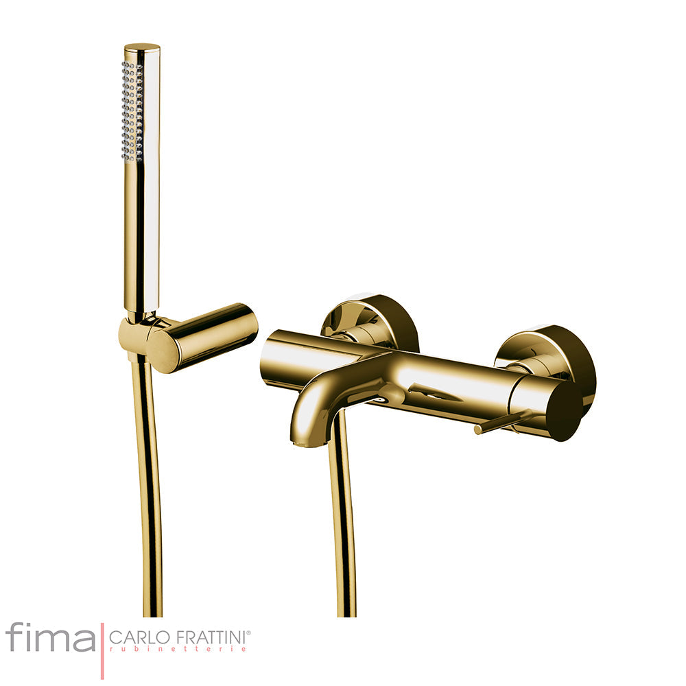 SPILLO UP BATH MIXER - WALL MOUNTED INCL H/SHOWER