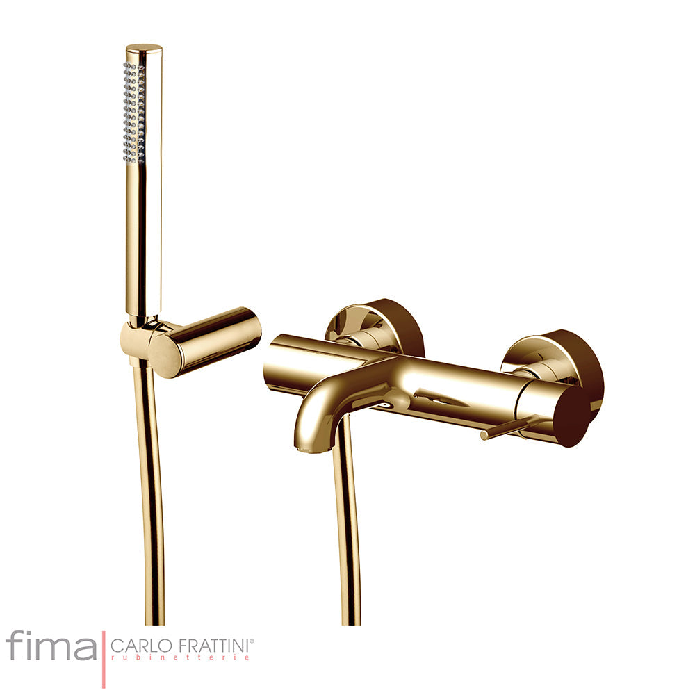 SPILLO UP BATH MIXER - WALL MOUNTED INCL H/SHOWER