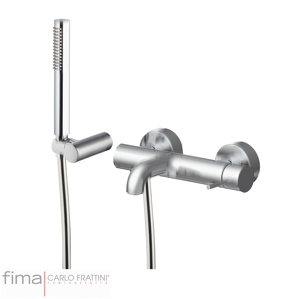 SPILLO UP BATH MIXER - WALL MOUNTED INCL H/SHOWER