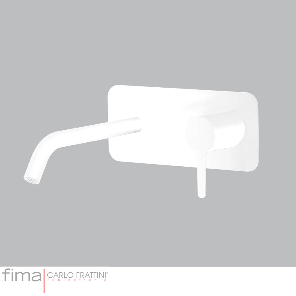 SNAP BASIN MIXER - WALL MOUNTED SINGLE PLATE - WLX5 200MM SPOUT