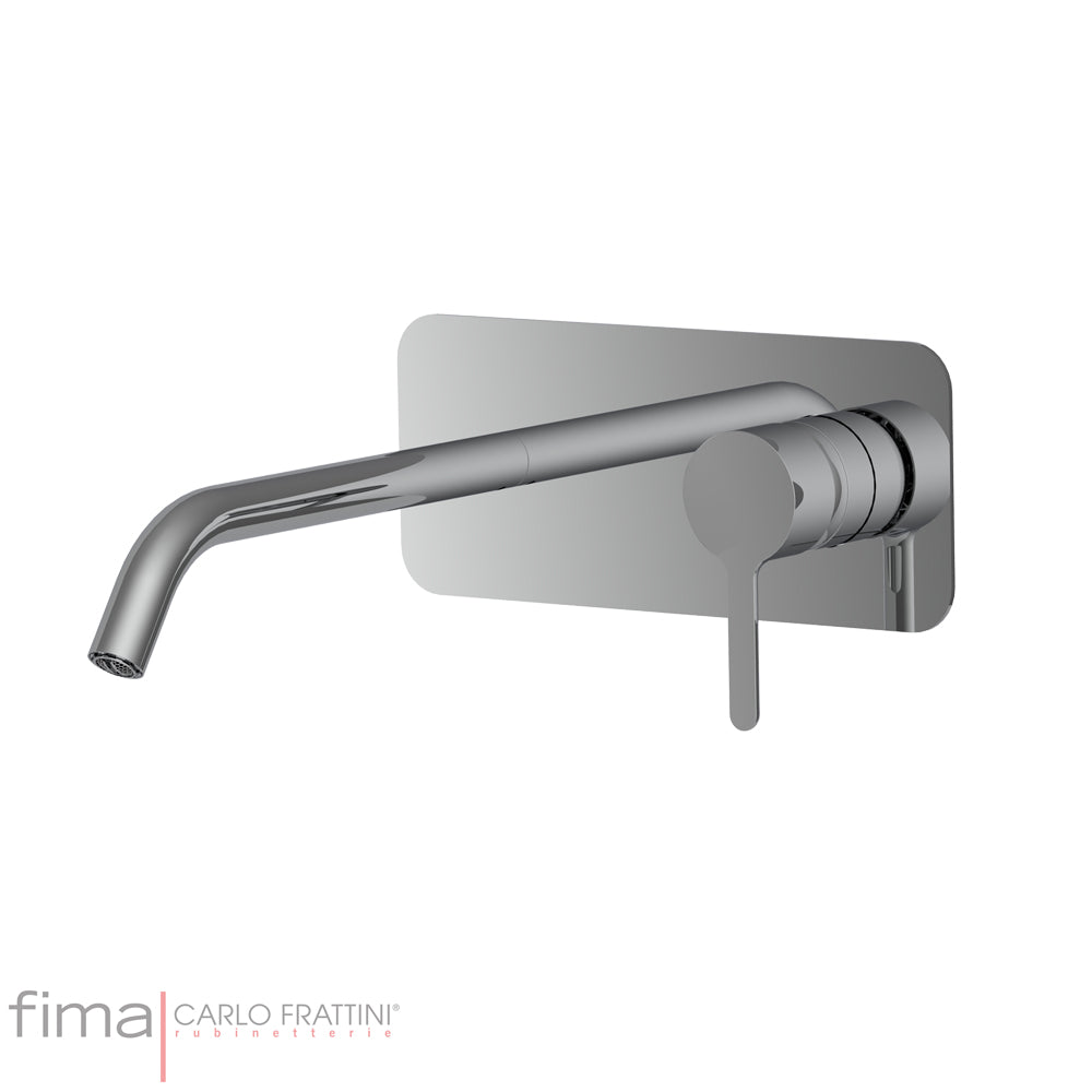 SNAP BASIN MIXER - WALL MOUNTED SINGLE PLATE - WLX5 200MM SPOUT