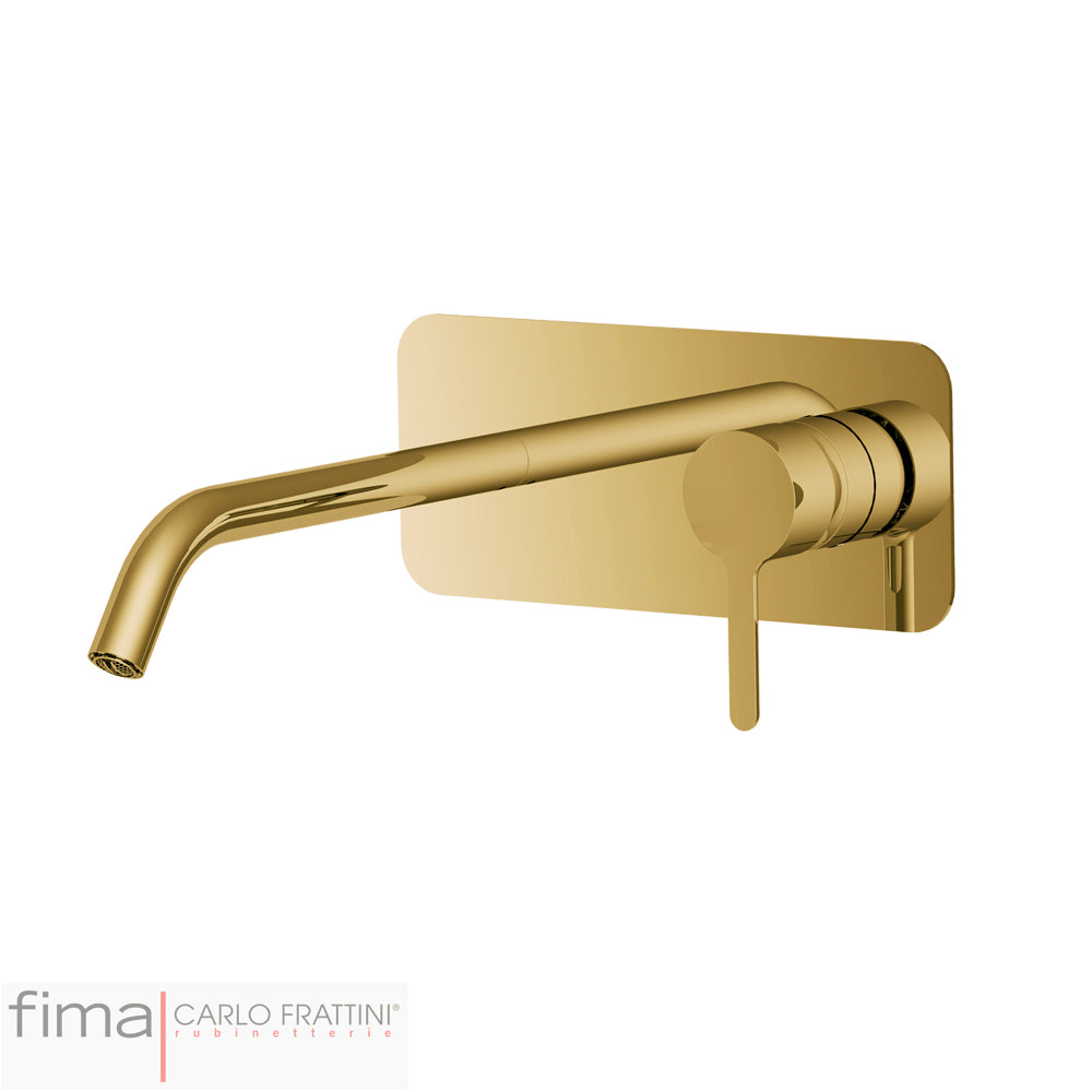 SNAP BASIN MIXER - WALL MOUNTED SINGLE PLATE - WLX5 200MM SPOUT