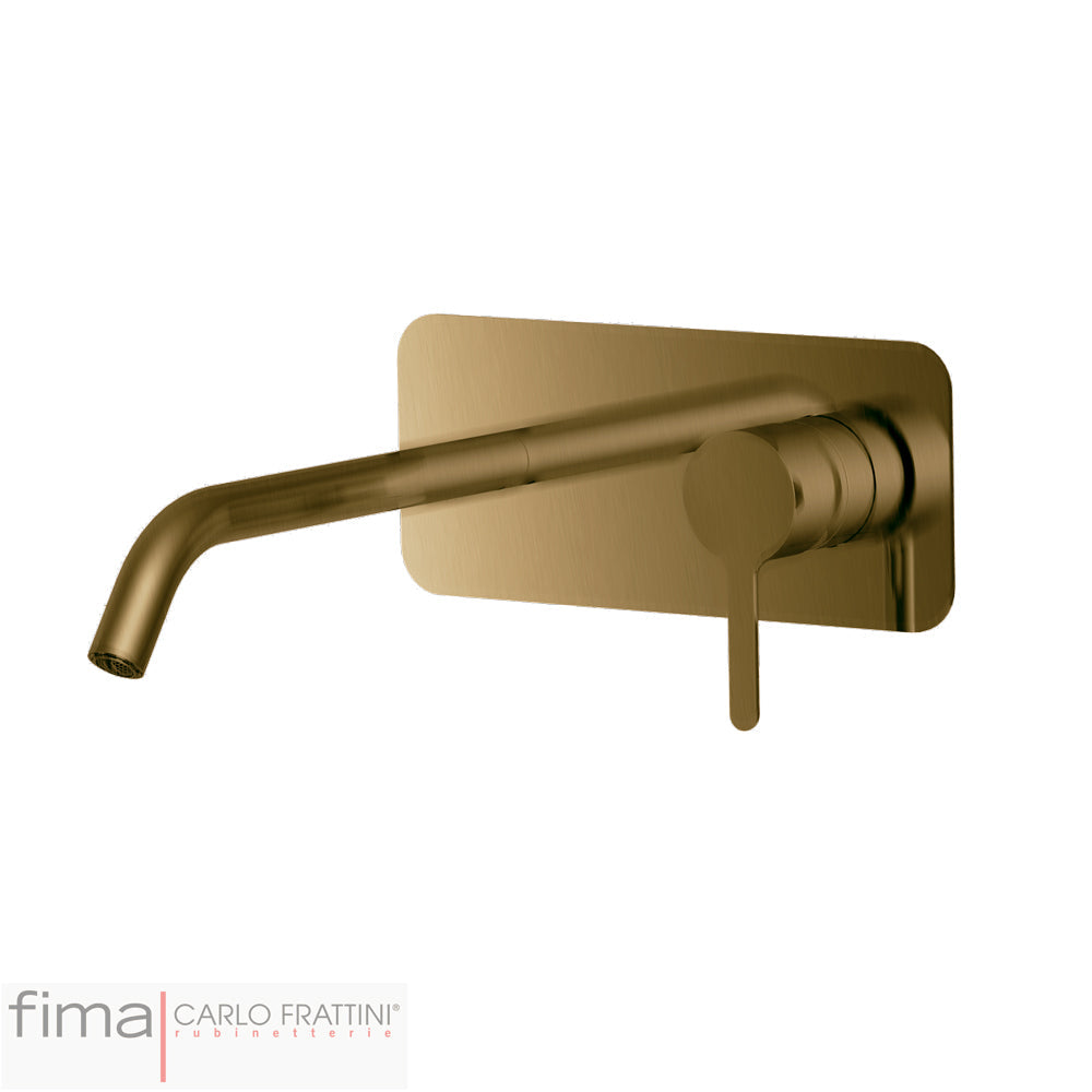 SNAP BASIN MIXER - WALL MOUNTED SINGLE PLATE - WLX5 200MM SPOUT