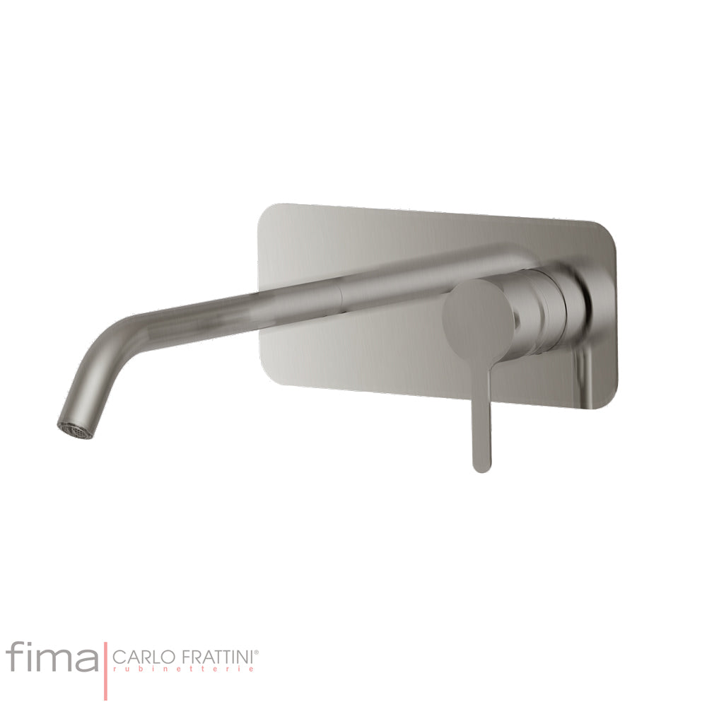 SNAP BASIN MIXER - WALL MOUNTED SINGLE PLATE - WLX5 200MM SPOUT