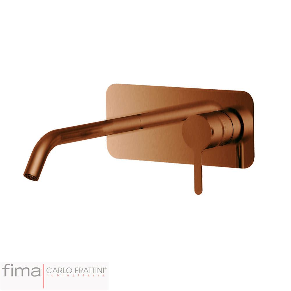 SNAP BASIN MIXER - WALL MOUNTED SINGLE PLATE - WLX5 200MM SPOUT