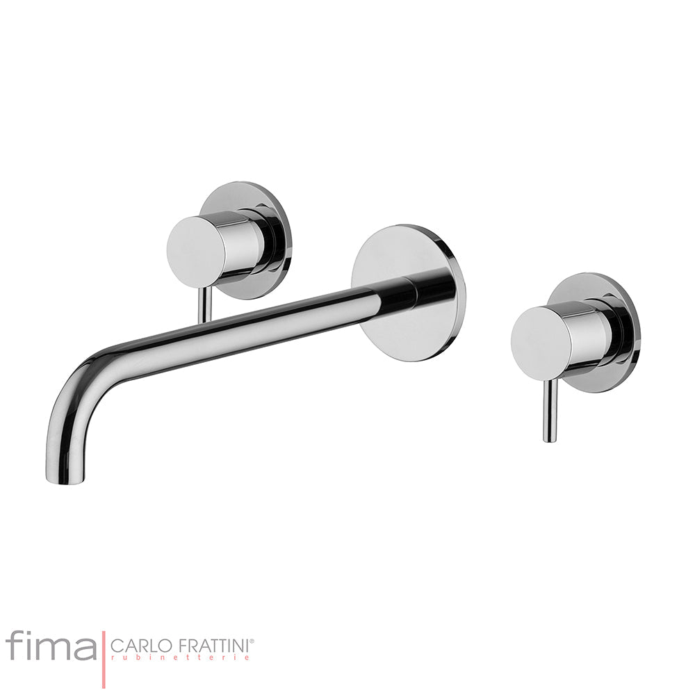 SPILLO UP BASIN MIXER - WALL MOUNTED - 3 TAP HOLE 200MM SPOUT