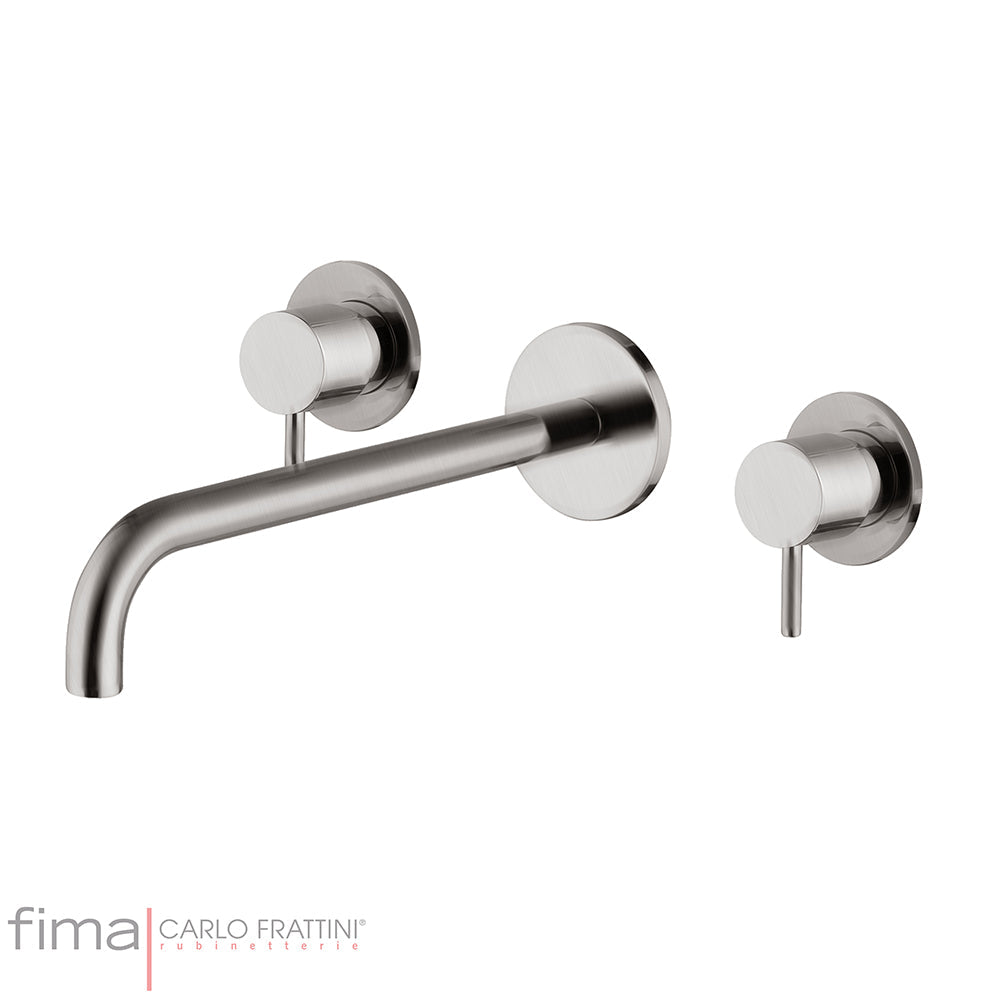 SPILLO UP BASIN MIXER - WALL MOUNTED - 3 TAP HOLE 200MM SPOUT