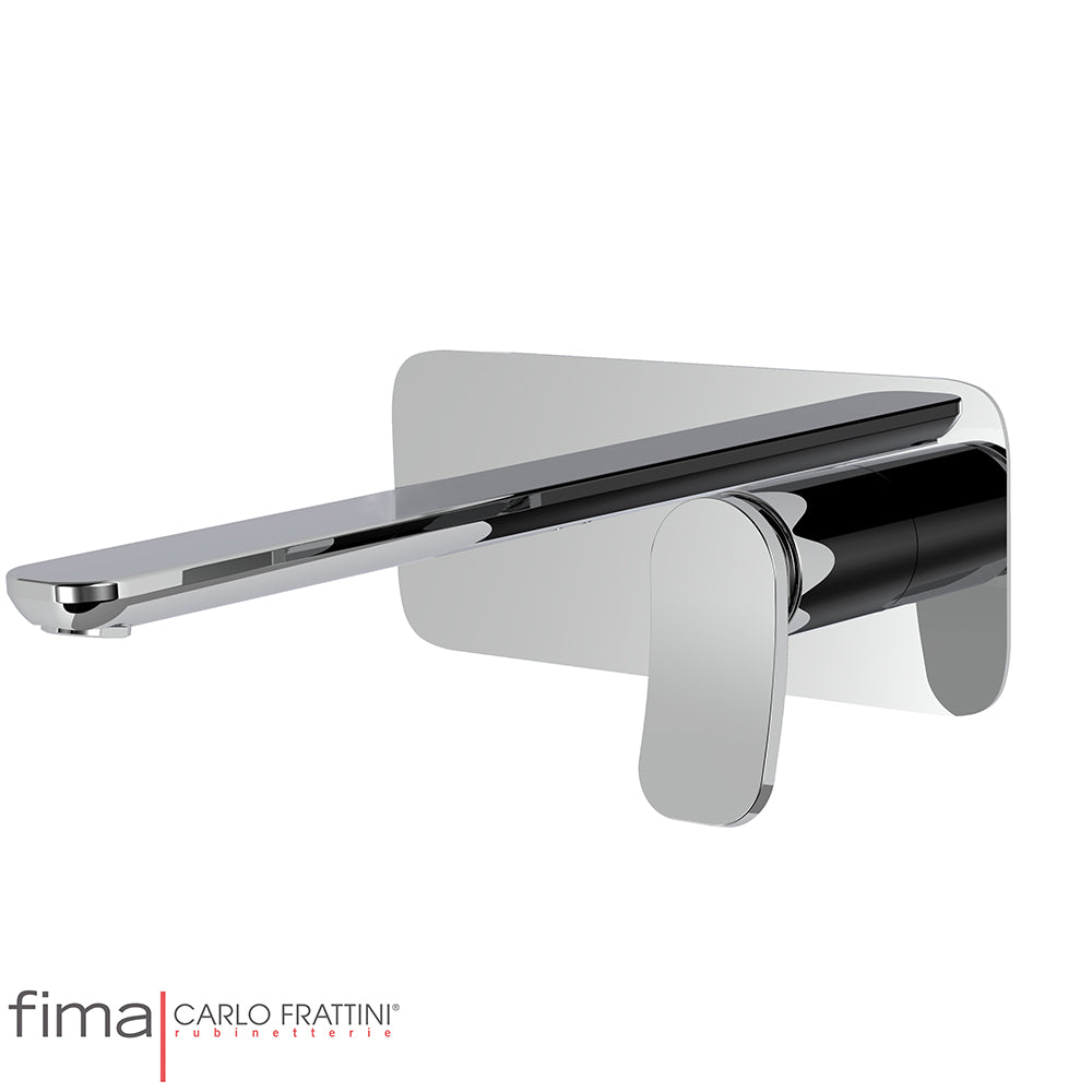 FLO BASIN MIXER - WALL MOUNTED SINGLE PLATE - WLX5 200MM SPOUT