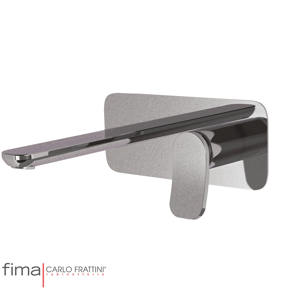 FLO BASIN MIXER - WALL MOUNTED SINGLE PLATE - WLX5 200MM SPOUT