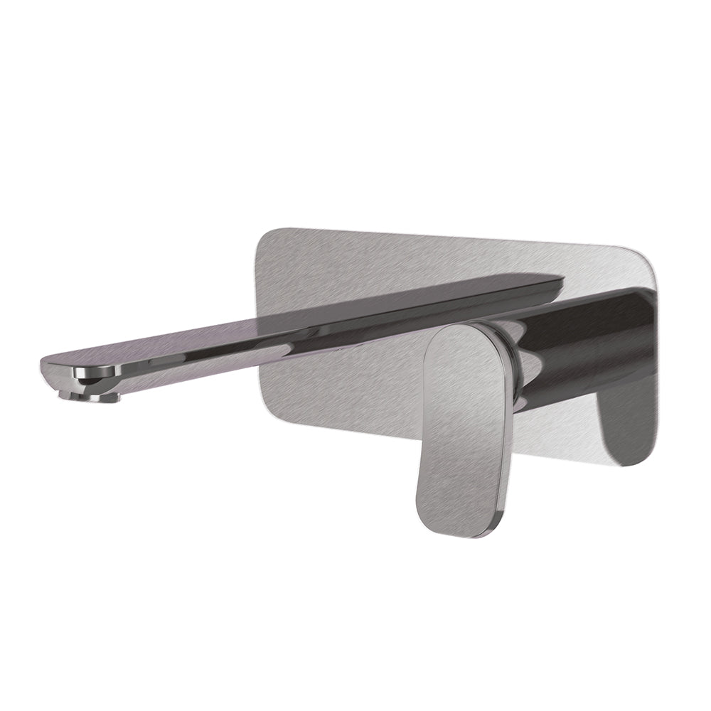 FLO BASIN MIXER - WALL MOUNTED SINGLE PLATE - WX5 150MM SPOUT