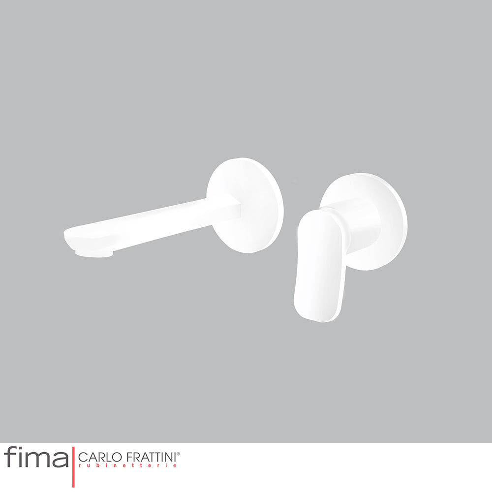 FLO BASIN MIXER - WALL MOUNTED DUAL PLATE - WX8 150MM SPOUT