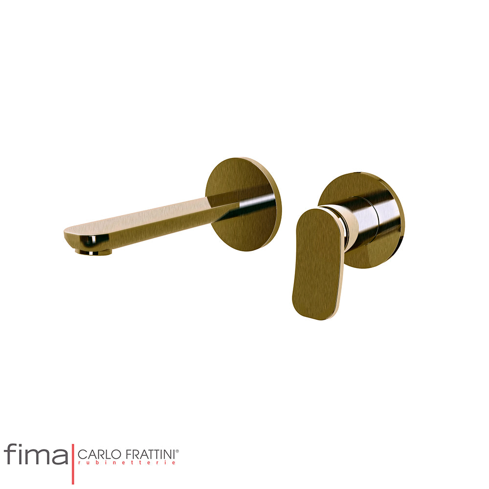 FLO BASIN MIXER - WALL MOUNTED DUAL PLATE - WLX8 200MM SPOUT