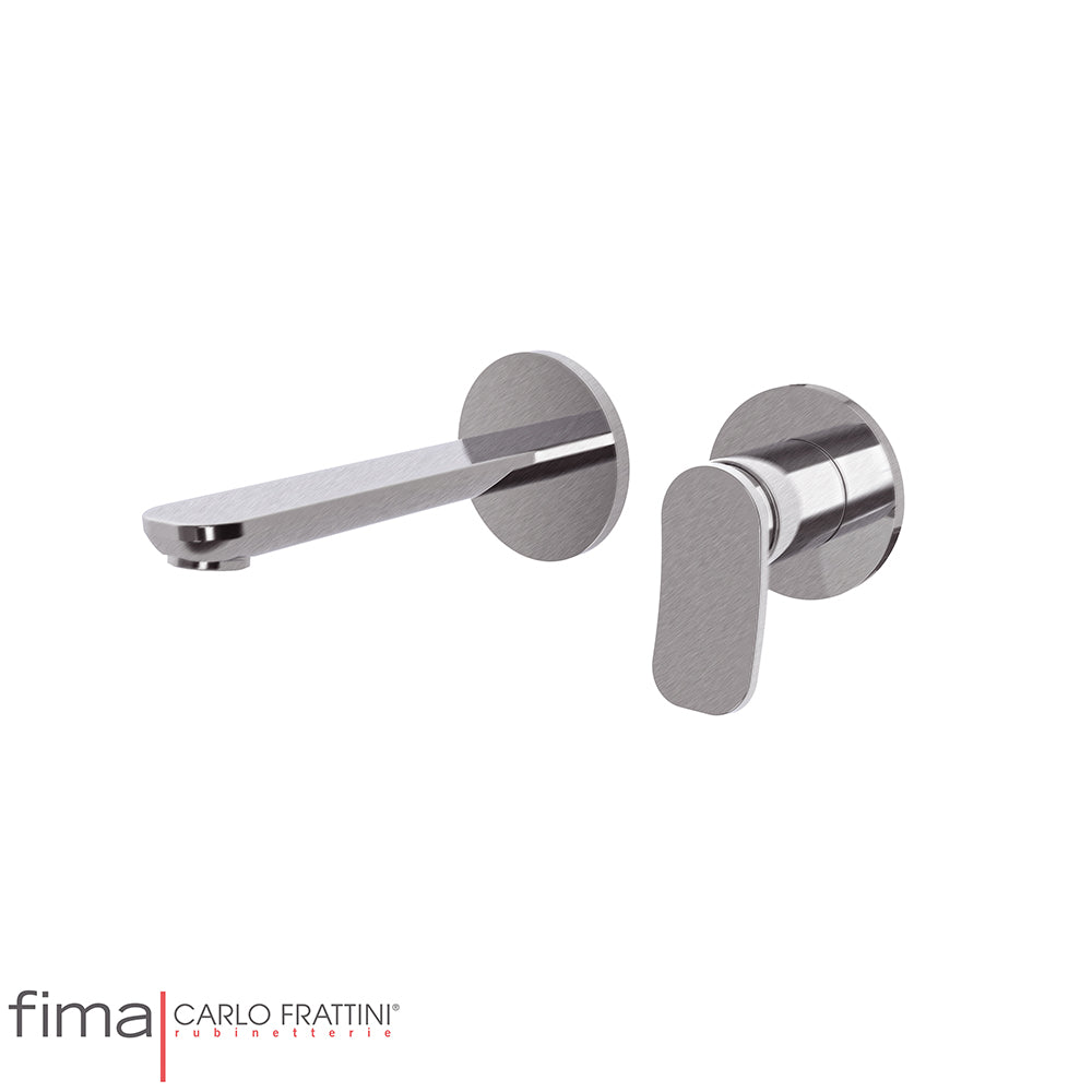 FLO BASIN MIXER - WALL MOUNTED DUAL PLATE - WX8 150MM SPOUT