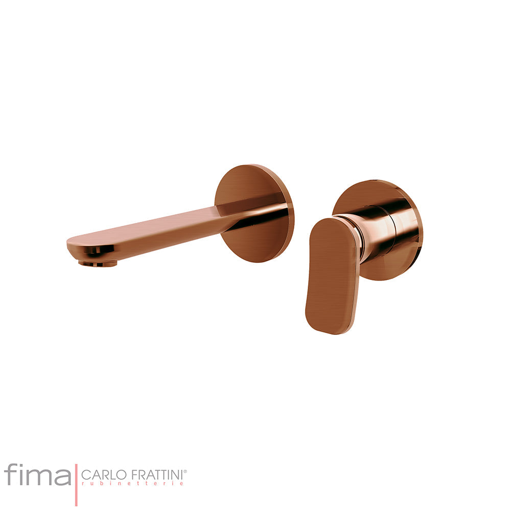 FLO BASIN MIXER - WALL MOUNTED DUAL PLATE - WX8 150MM SPOUT