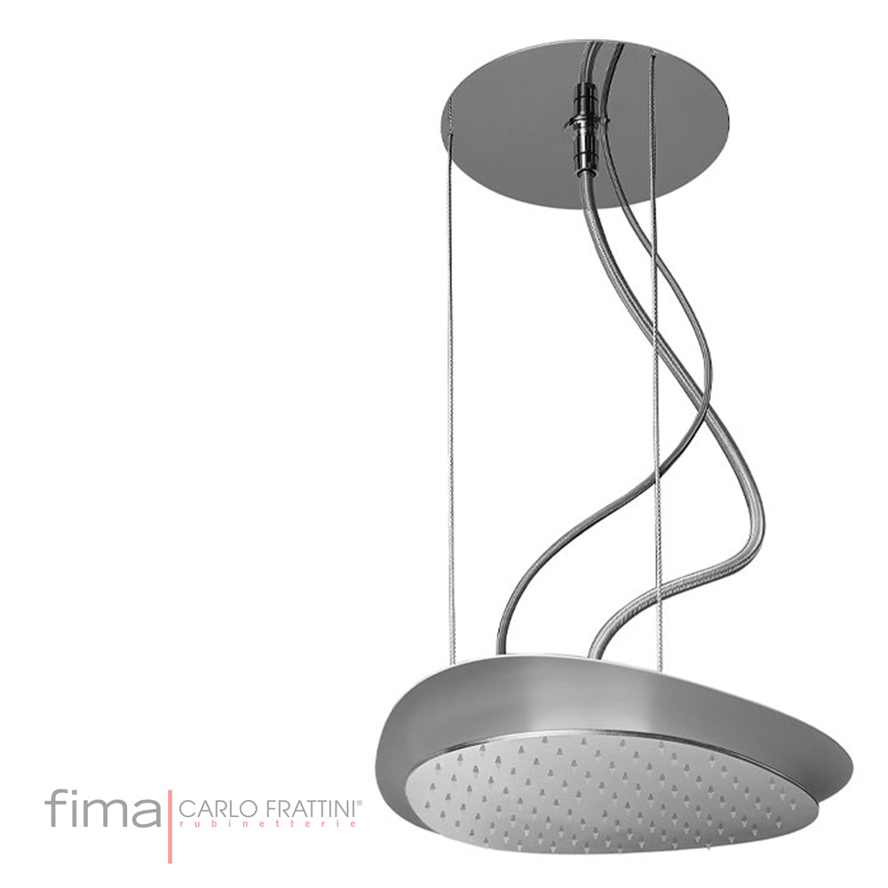 CLOUD SHOWERHEAD STAINLESS STEEL MATT LED FRAME - CEILING MOUNT