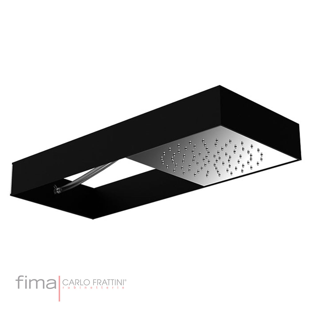 MOOVE SHOWERHEAD RAIN FLOW - MATT BLACK FRAME - WALL MOUNT