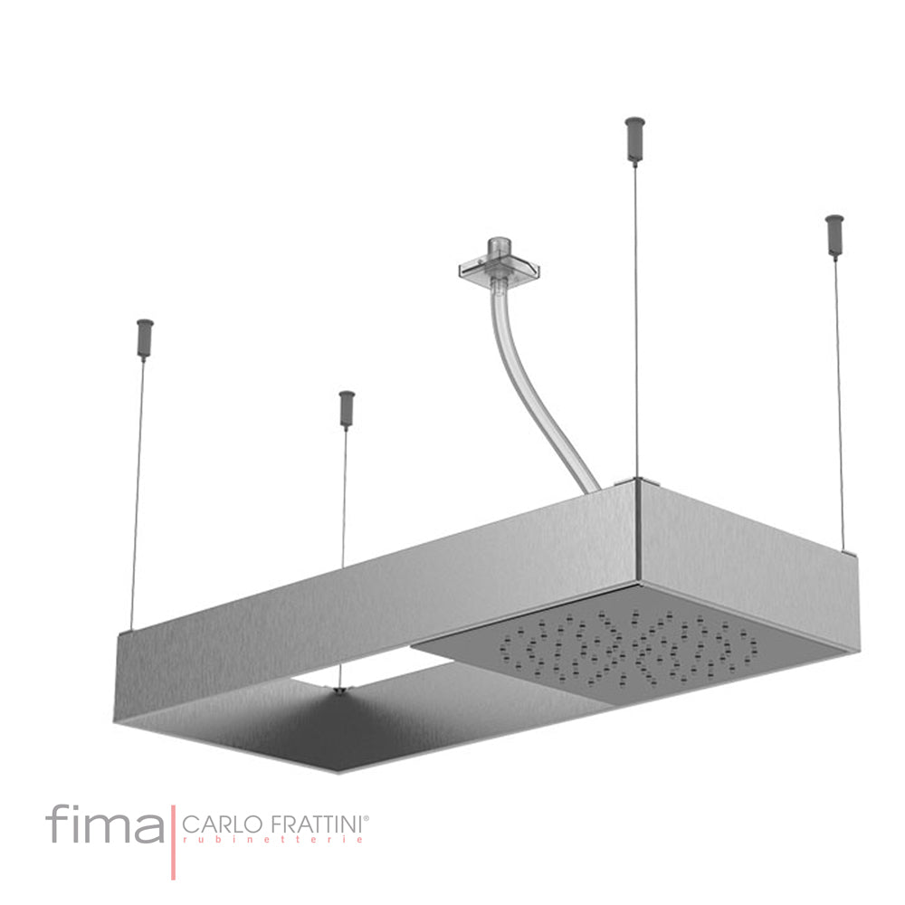 MOOVE SHOWERHEAD RAIN FLOW - BRUSHED NICKEL FRAME - CEILING MOUNT