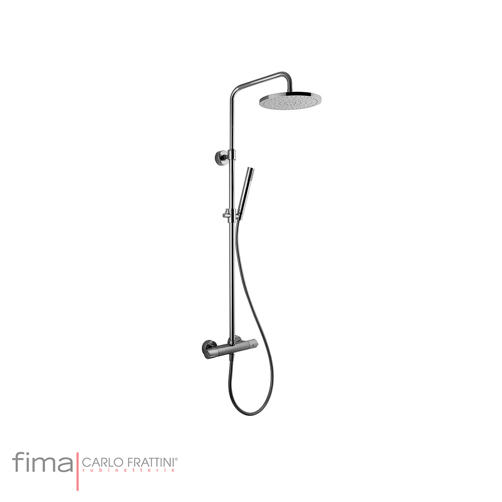 THERMOSTATIC SHOWER COLUMN INCL STILL H/SHOWER - ROUND ROSE