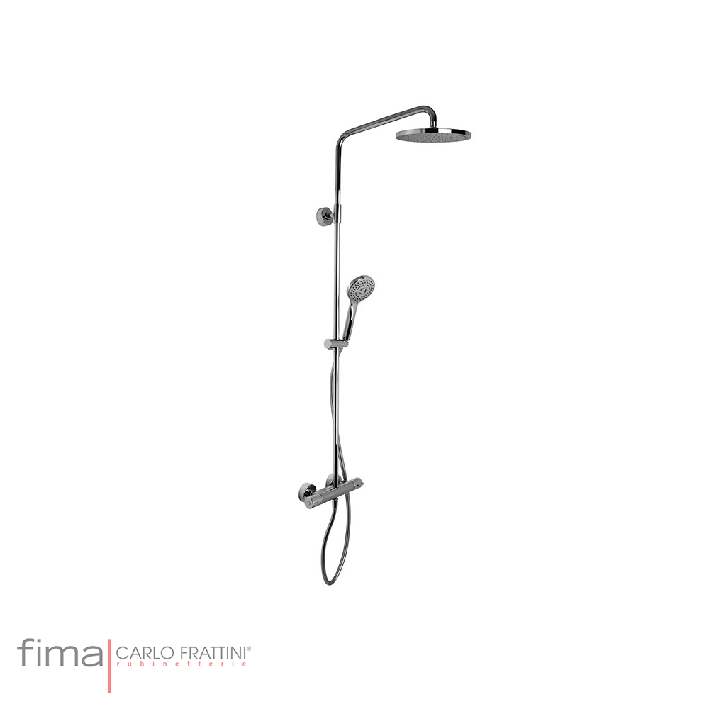 THERMOSTATIC SHOWER COLUMN INCL ROUND 3 JET H/SHOWER - ROUND ROSE