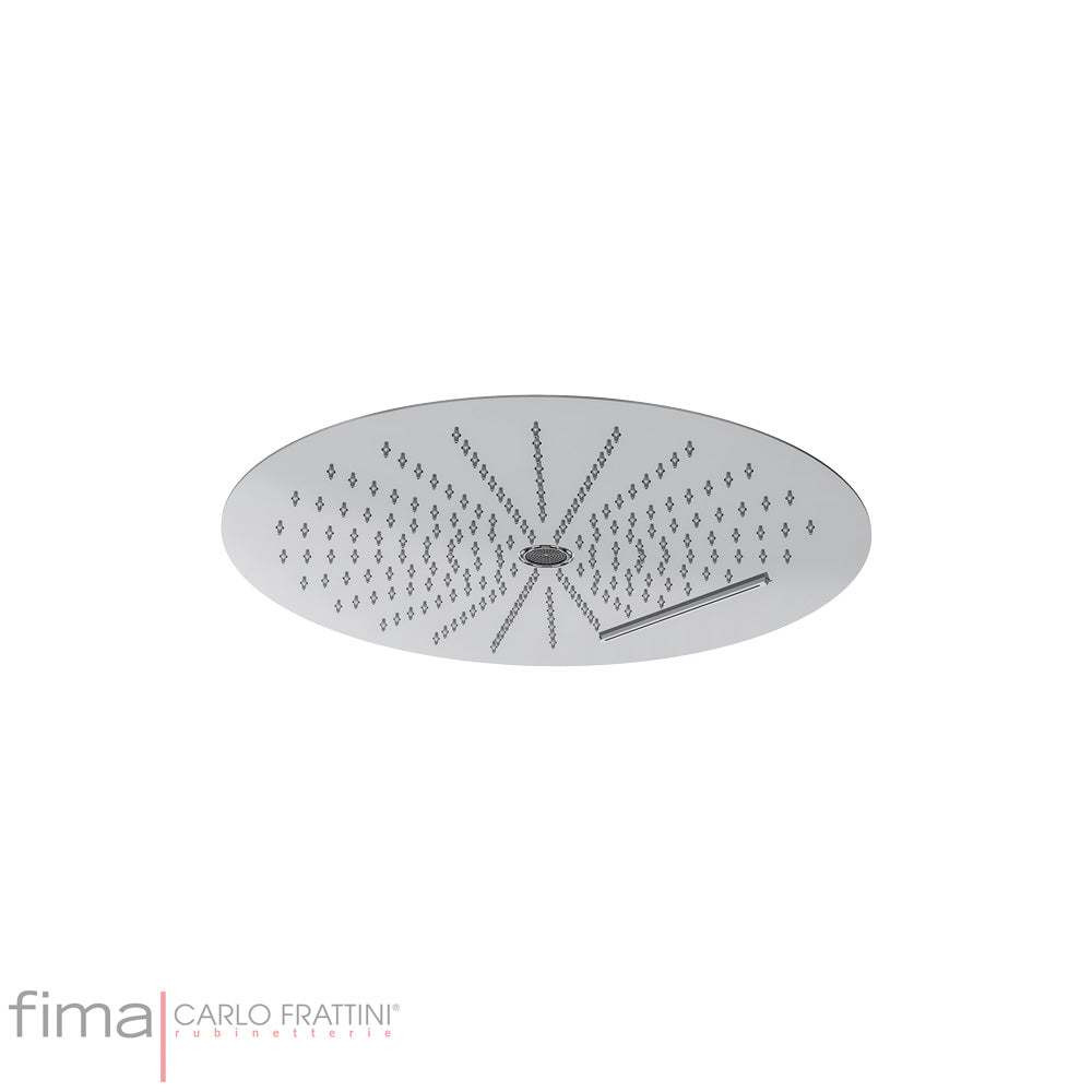 ROUND SHOWERHEAD STAINLESS STEEL - 3 JETS - CEILING MOUNT