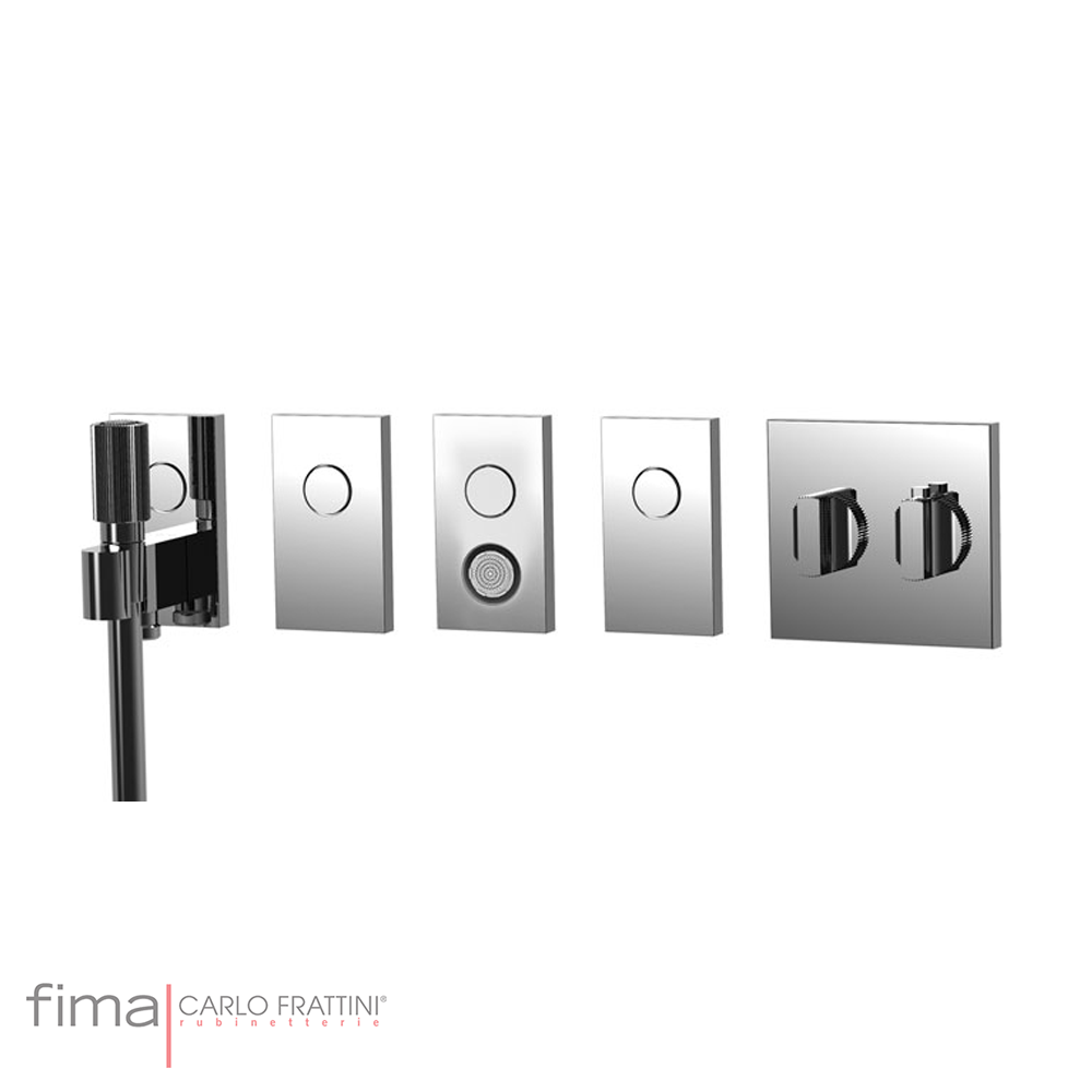 SWITCH - BUILT IN THERMOSTATIC SHOWER MIXER - 4 OUTLETS AND BODY SPRAY